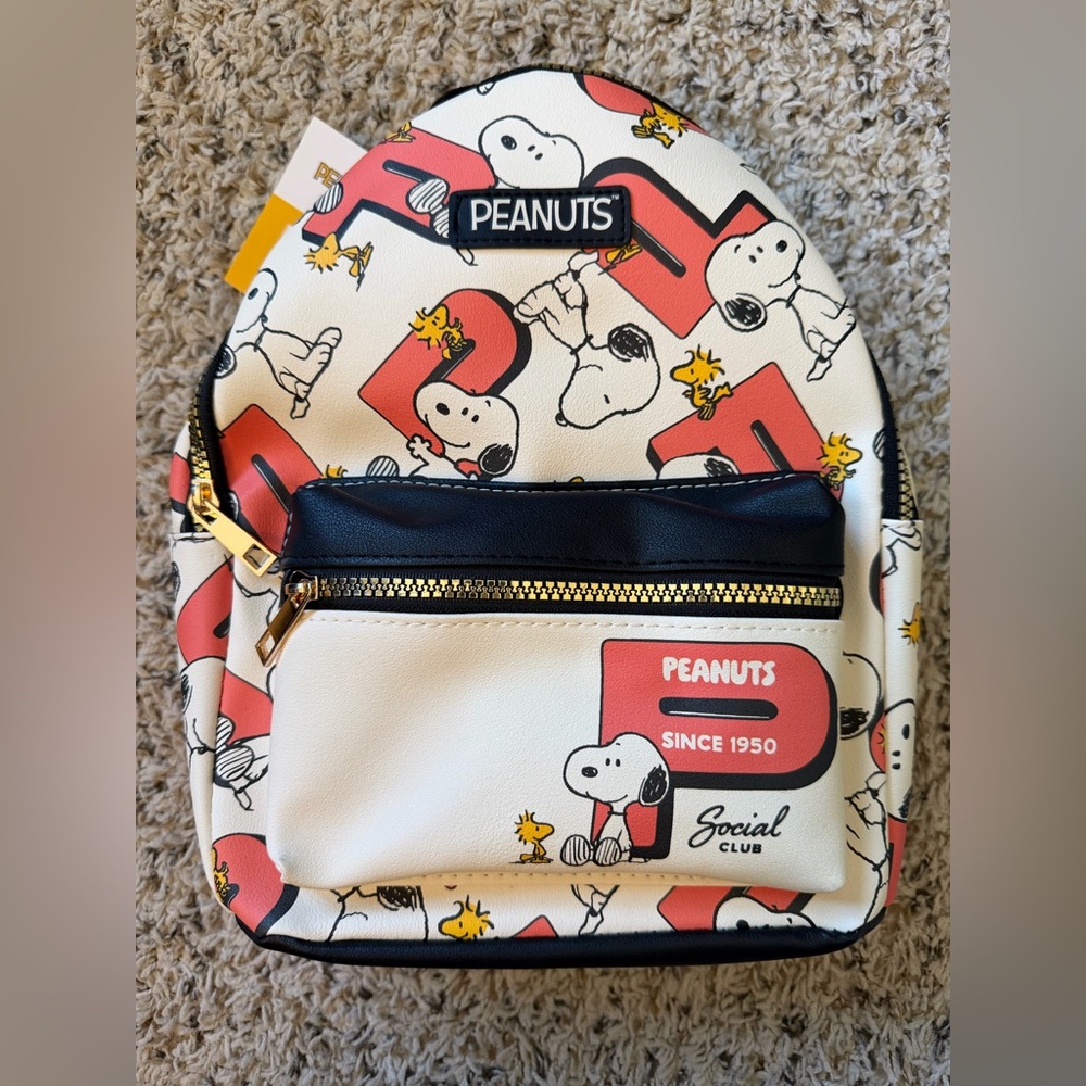 🎒Peanuts Snoopy and Woodstock Mini Backpack,NWT
